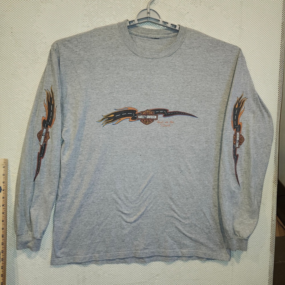 Harley-Davidson Wildwood New‎ Jersey Long Sleeve Graphic TEE 3X/4X Gray Mens XL